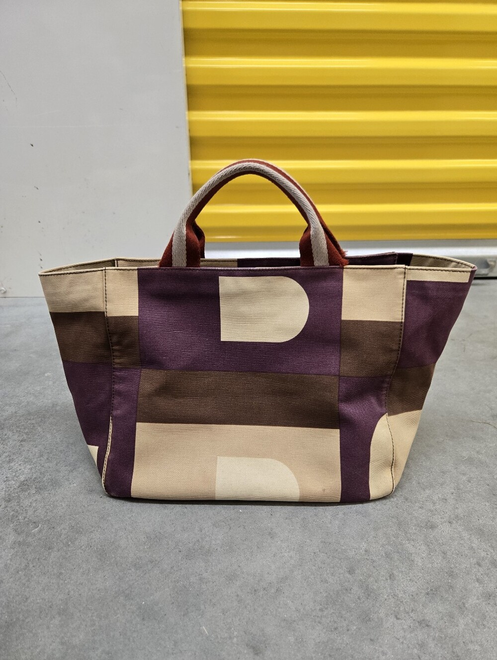 Bally Small Tote B Print Canvas Bag
